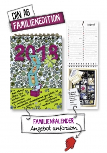 Kalender 2018, Familienedition, individuelle Weihnachtskarte mit eigenen Fotos, Geburtstage eintragen